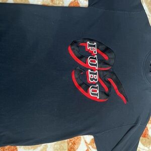 FUBU Men's Black and Red Shirt